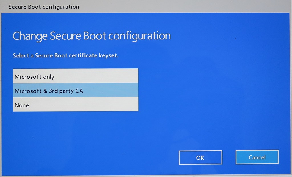 disable secure boot windows 10 surface